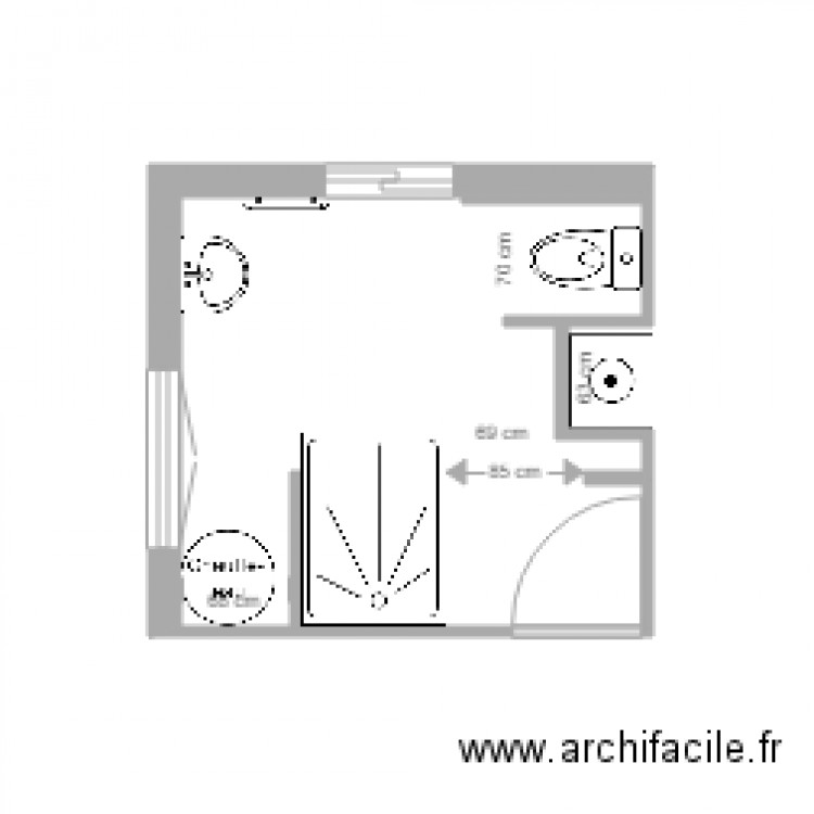 salle de bain perret. Plan de 0 pièce et 0 m2