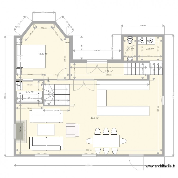 st lu rdc ter. Plan de 0 pièce et 0 m2