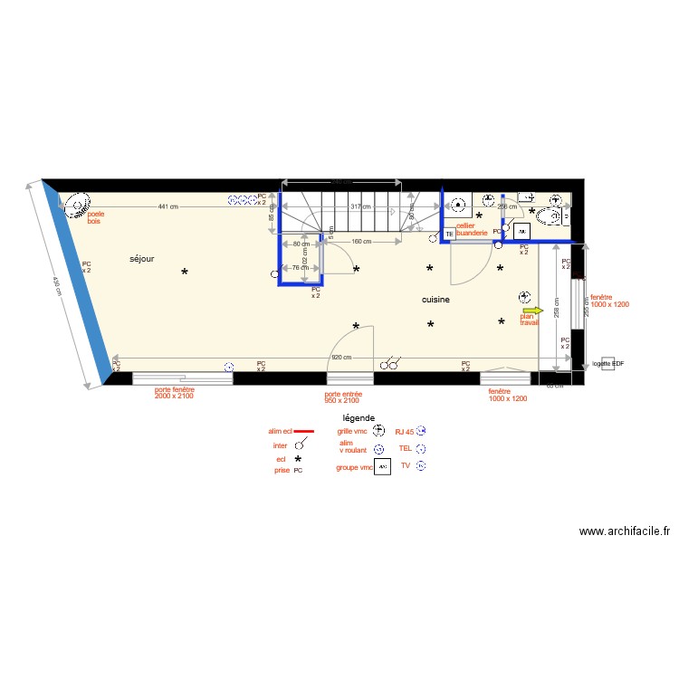 CB rdc projet pej. Plan de 0 pièce et 0 m2