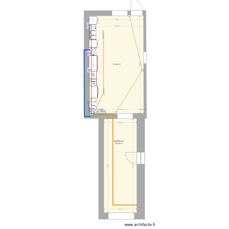 Buanderie electricite. Plan de 0 pièce et 0 m2