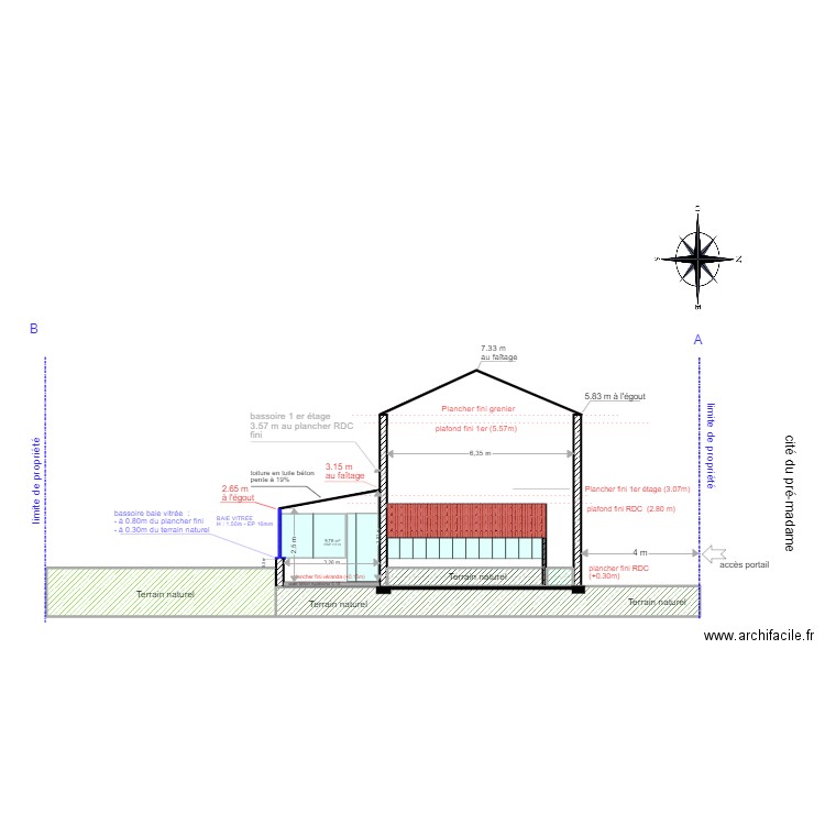 COUPE AB INITALE 22/09. Plan de 0 pièce et 0 m2