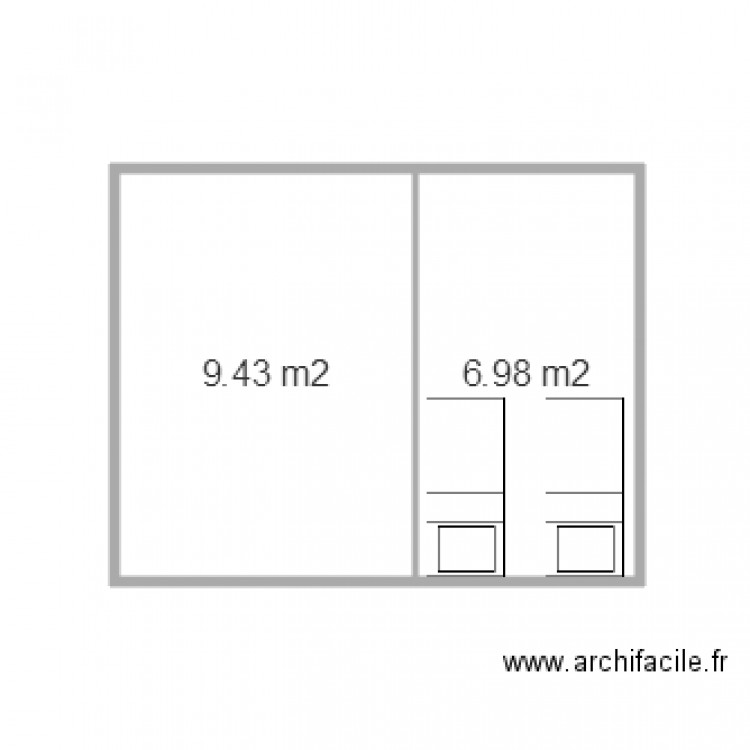 Chalet Loisir 16m2 étage. Plan de 0 pièce et 0 m2