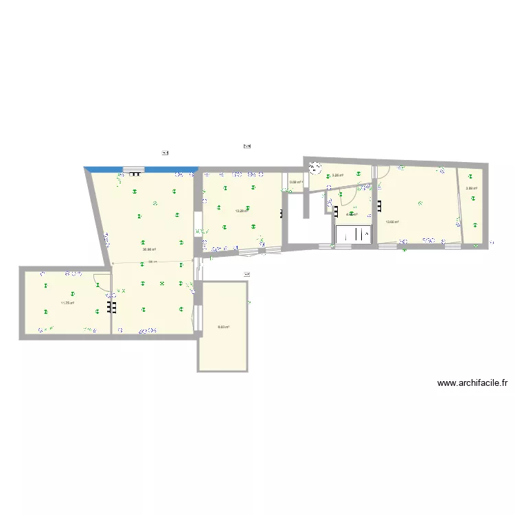 Chetigne brut. Plan de 