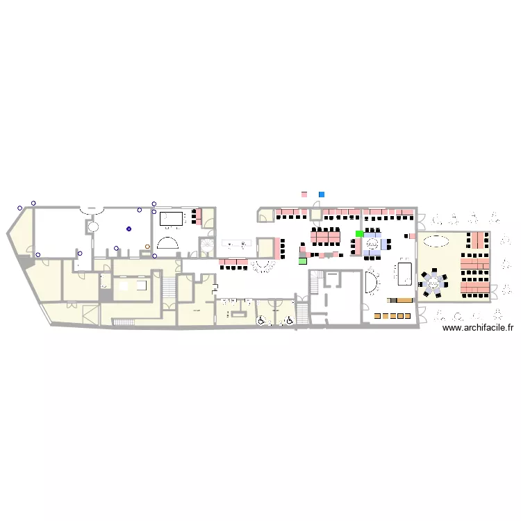 Plan de salle RDC au 11 f&eacute;vrier 2020. Plan de 