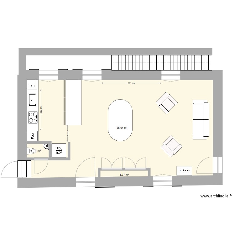 Cuisine Pouilly V2. Plan de 0 pièce et 0 m2