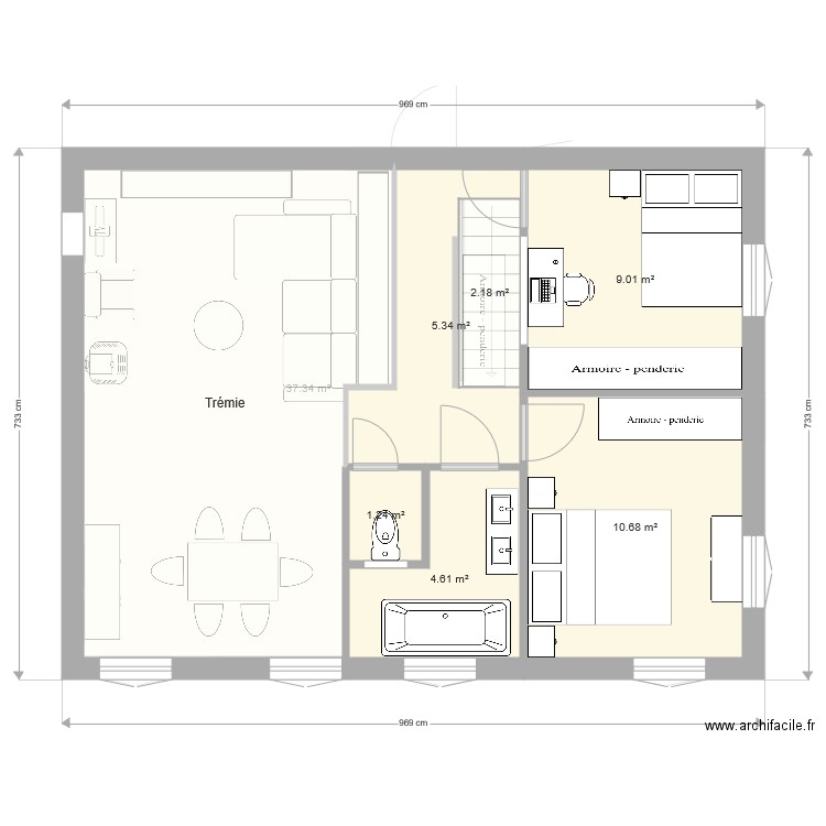 V3 avec étage vc. Plan de 0 pièce et 0 m2