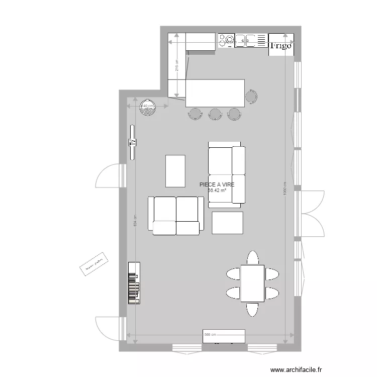 Plan – PIECE A VIVRE 2 – Par CRIVACHOU ️ | ArchiFacile