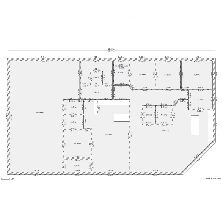 Loveresse immeuble rez. Plan de 0 pièce et 0 m2