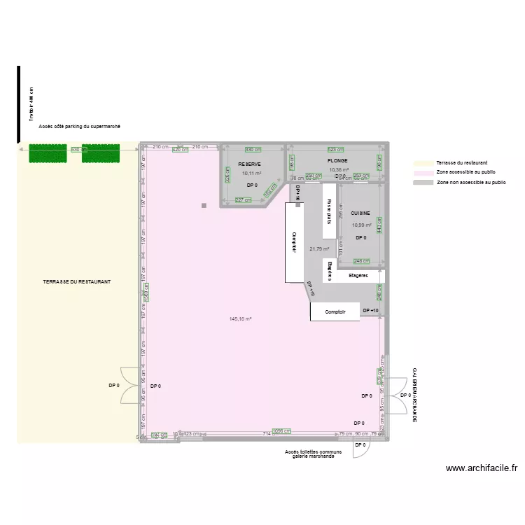 O MIAMS REGAL ST JEAN D'ANGELY AVANT TRAVAUX. Plan de 