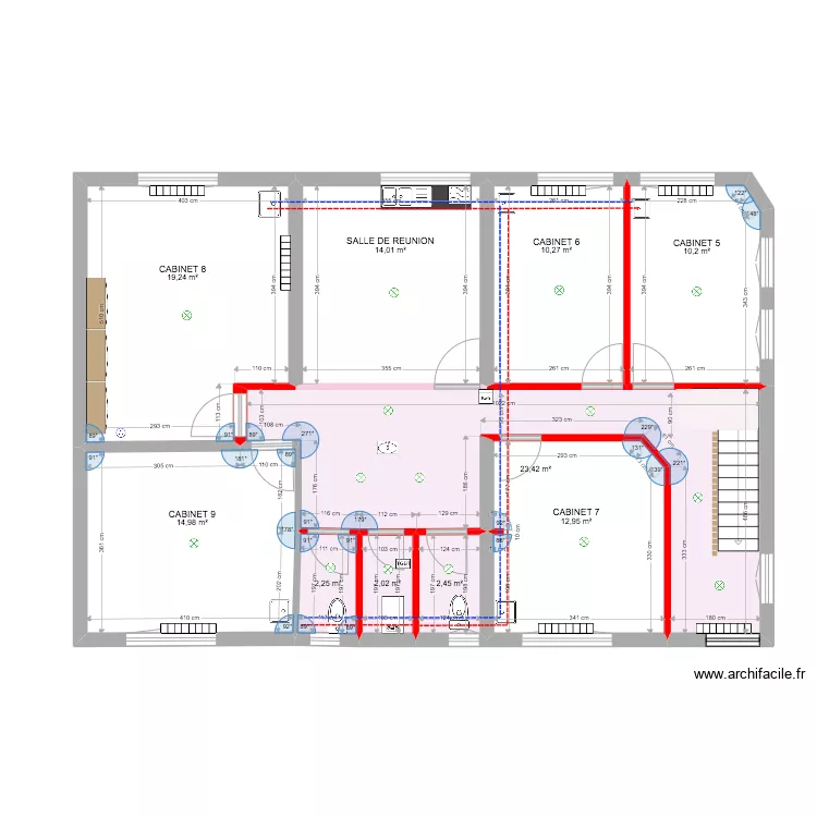 1 ER ETAGE mesure/electricité/plomberie. Plan de 1 ER ETAGE mesure/electricité/plomberie. Plan de