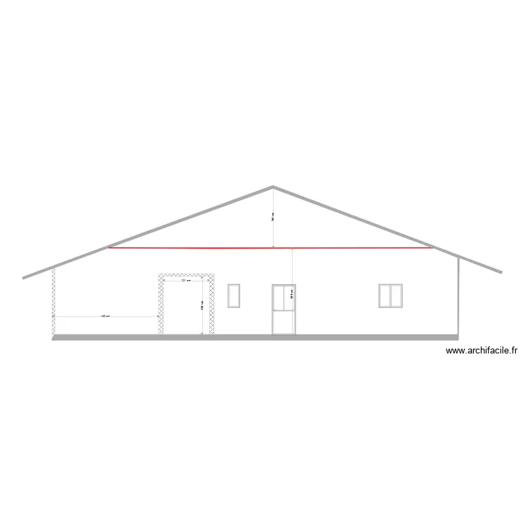 PLAN DE FACADE OUEST. Plan de PLAN DE FACADE OUEST. Plan de