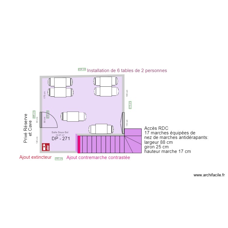 L ESCALE GOURMANDE SOUS SOL APRES TRAVAUX. Plan de 0 pièce et 0 m2