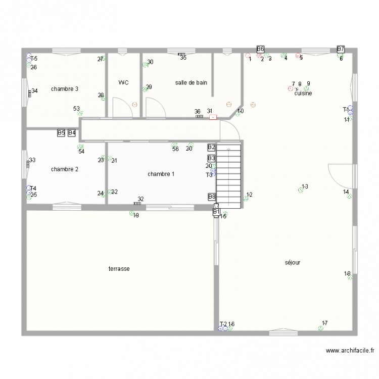  Prise de courants . Plan de 0 pièce et 0 m2