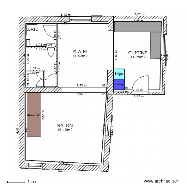 ELOISE RDC AGENCER. Plan de 0 pièce et 0 m2