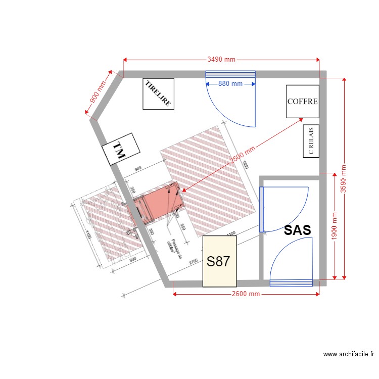 PLAN DE MASSE EXISTANT CS 4040 SALON LES GABINS . Plan de 2 pièces et 12 m2