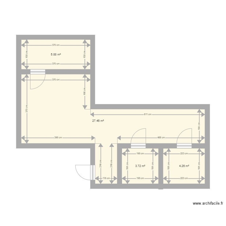 moustier appart 1er. Plan de 0 pièce et 0 m2