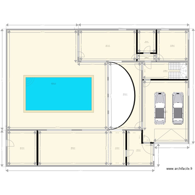 yasin. Plan de 12 pièces et 521 m2