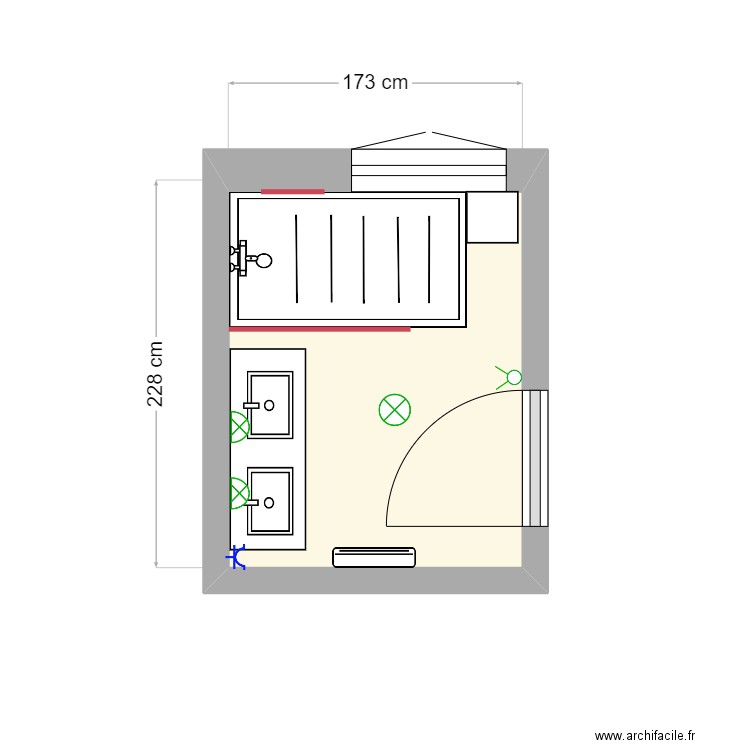 CR ZERBINI. Plan de 1 pièce et 4 m2