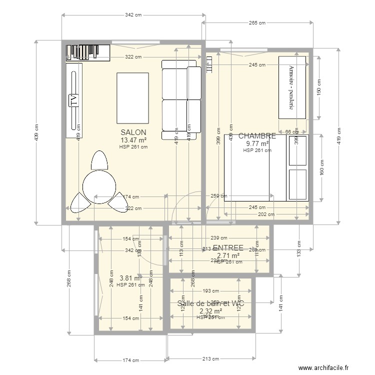 PLANTE 2. Plan de 0 pièce et 0 m2