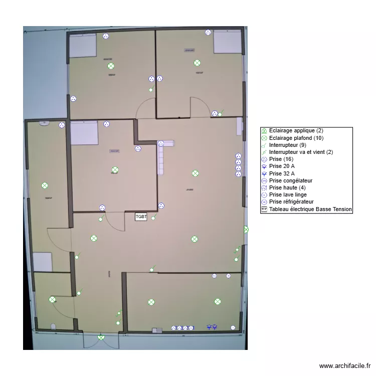 Maison Reno KOndoki. Plan de 