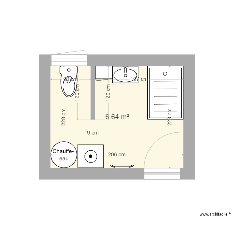 SDB 2. Plan de 0 pièce et 0 m2