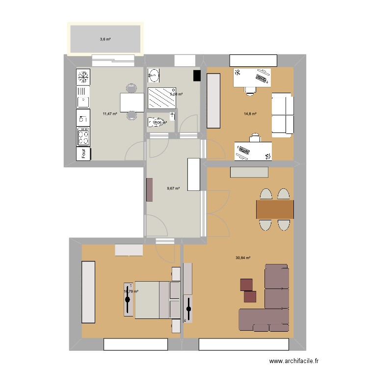 appart esch. Plan de 0 pièce et 0 m2