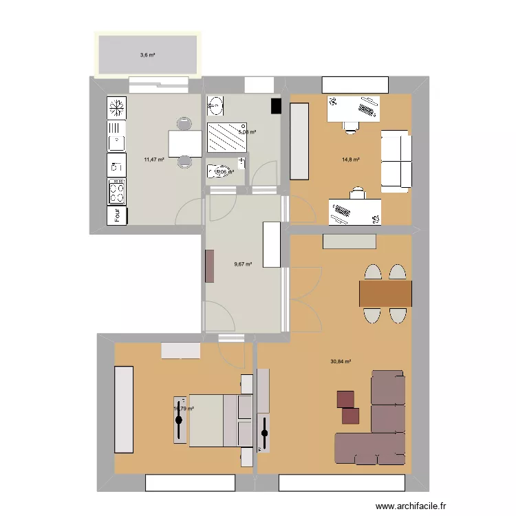 appart esch. Plan de 