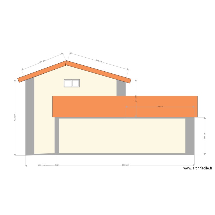 Façade Nord Ouest. Plan de 0 pièce et 0 m2