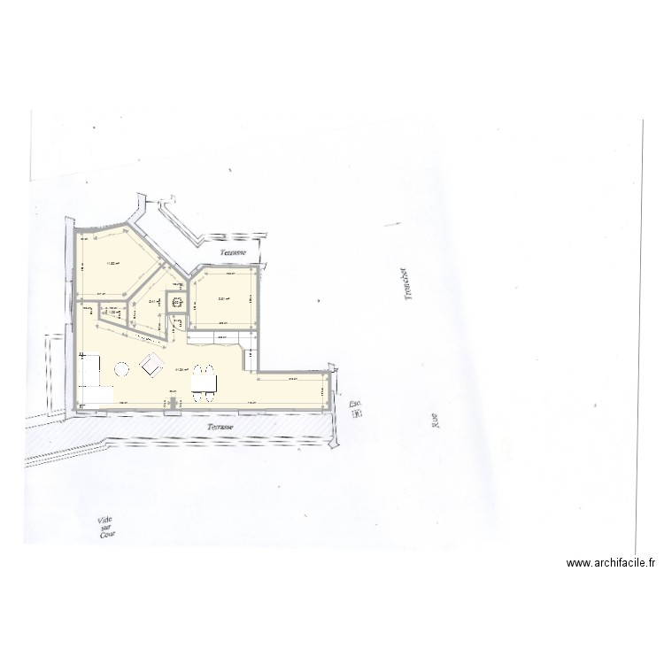 PARIS APPART projet 2020 cote et espace. Plan de 0 pièce et 0 m2
