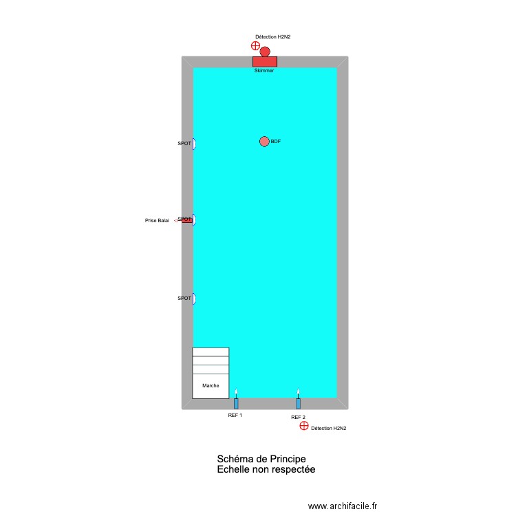 CHABERT - Rhodes - S00079. Plan de 1 pièce et 28 m2