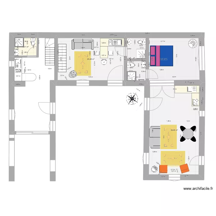 Gîtes Cour. Plan de Gîtes Cour. Plan de
