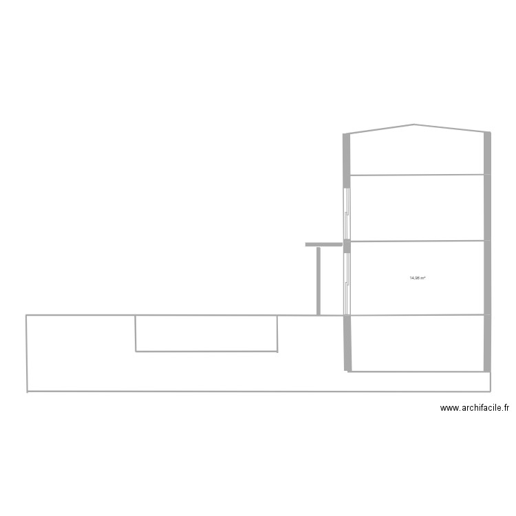 Plan de coupe. Plan de 0 pièce et 0 m2