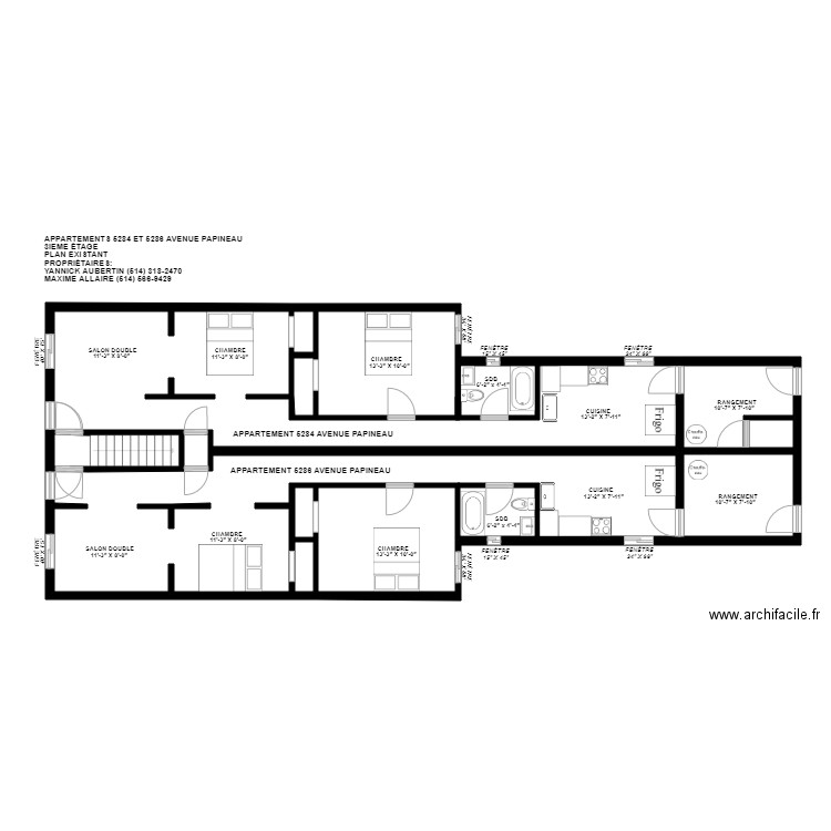 5284 5286 Papineau Existant vF PERMIS. Plan de 0 pièce et 0 m2