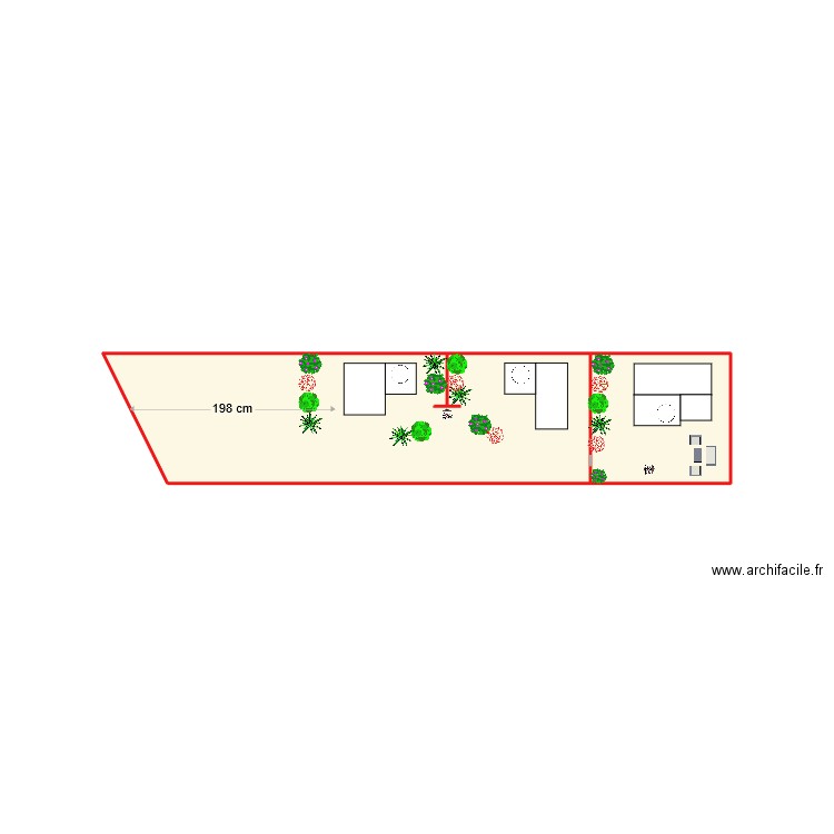 Tiny house - Plan d'ensemble v2. Plan de 2 pièces et 7 m2