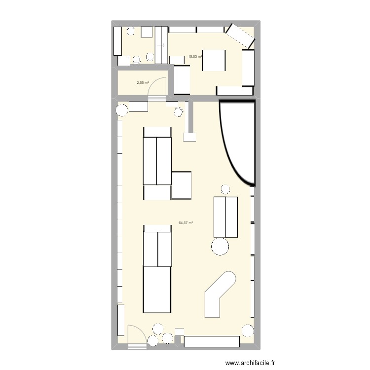 librairie. Plan de 0 pièce et 0 m2