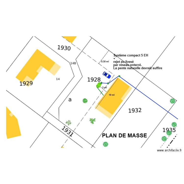 schwalm rejet fossé. Plan de 0 pièce et 0 m2