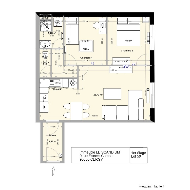 Le SCANDIUM 1er étage Lot 50. Plan de 0 pièce et 0 m2