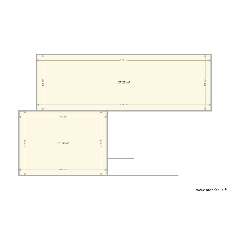 truchaud v. Plan de 2 pièces et 43 m2