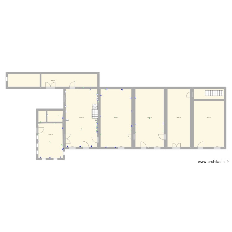 Maison Mézières rez de chaussée. Plan de 0 pièce et 0 m2