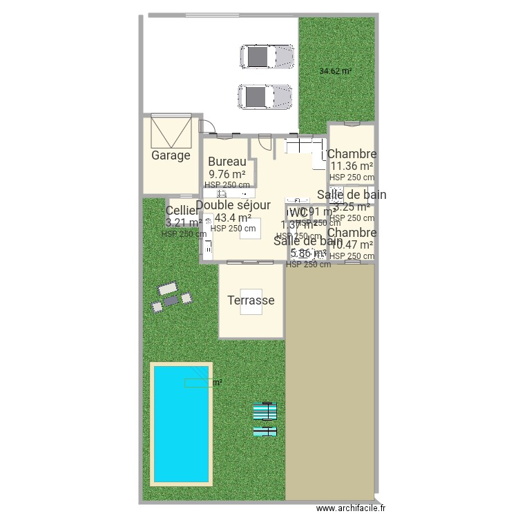 Maison t4 90m2 avec garage 500m2 terrain . Plan de 0 pièce et 0 m2