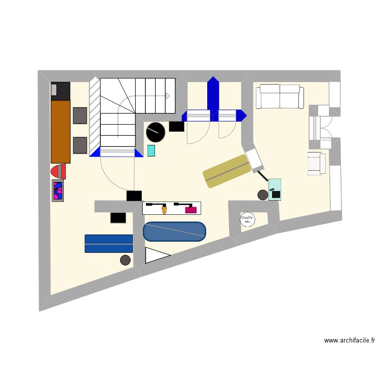 Nouveau plan salon . Plan de 0 pièce et 0 m2