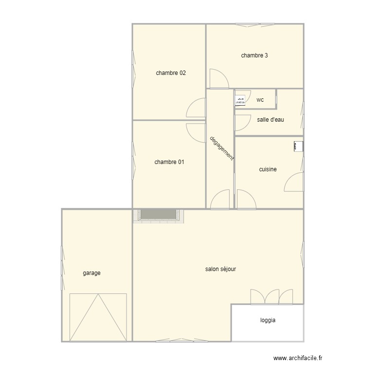 galet 1095. Plan de 10 pièces et 111 m2