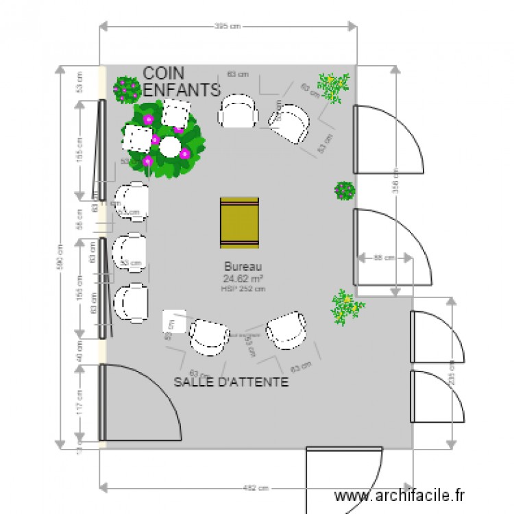 19 salle 22 FLEURIE table 800x 60. Plan de 0 pièce et 0 m2