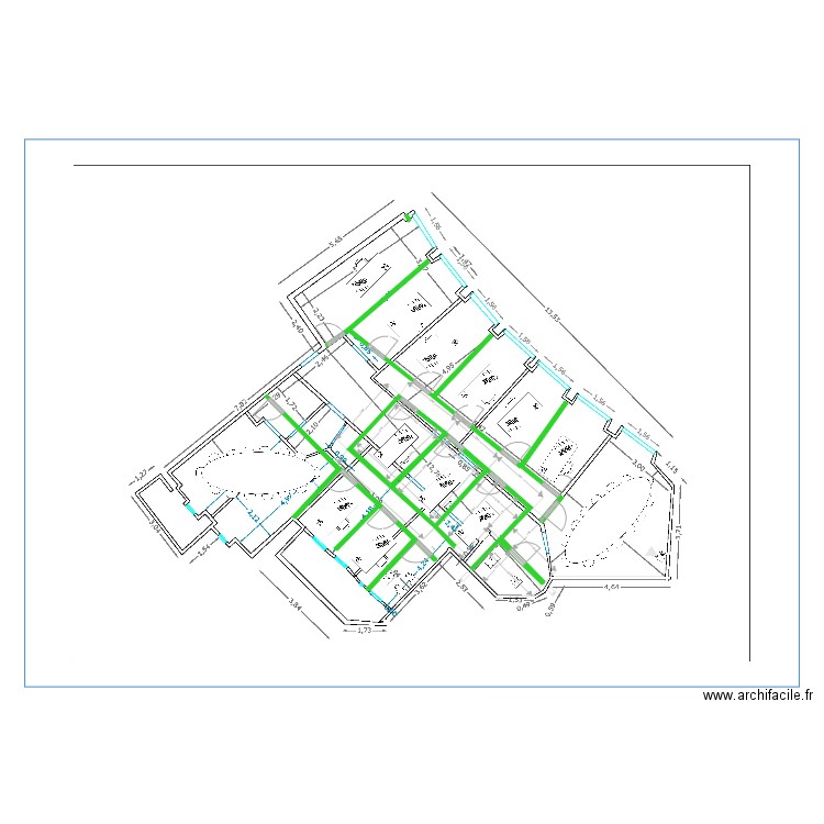 San Babila. Plan de 1 pièce et 12 m2