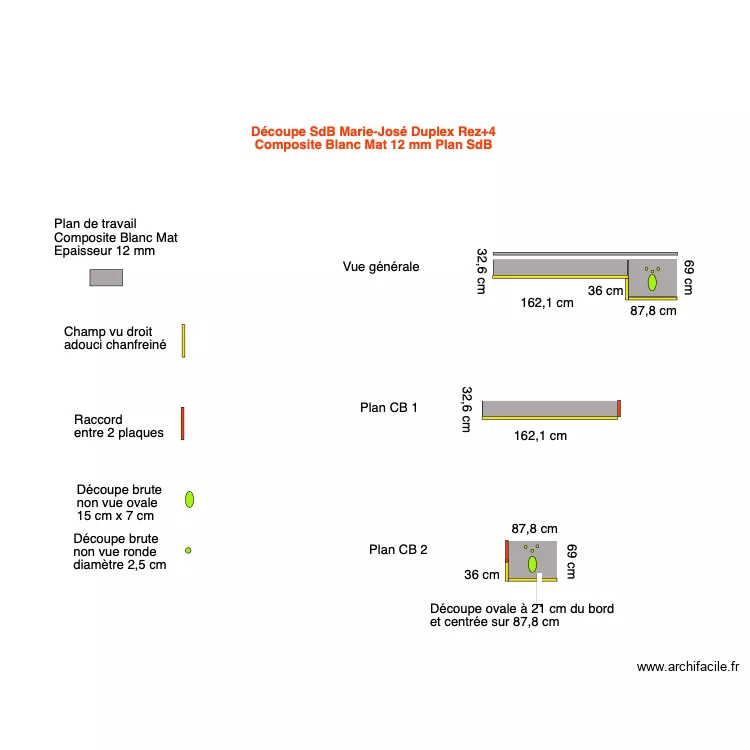 Tablette SdB Duplex Marie Jos&eacute;. Plan de 0 pièce et 0 m2