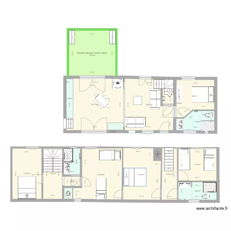 APPART MAD APRES travaux. Plan de 