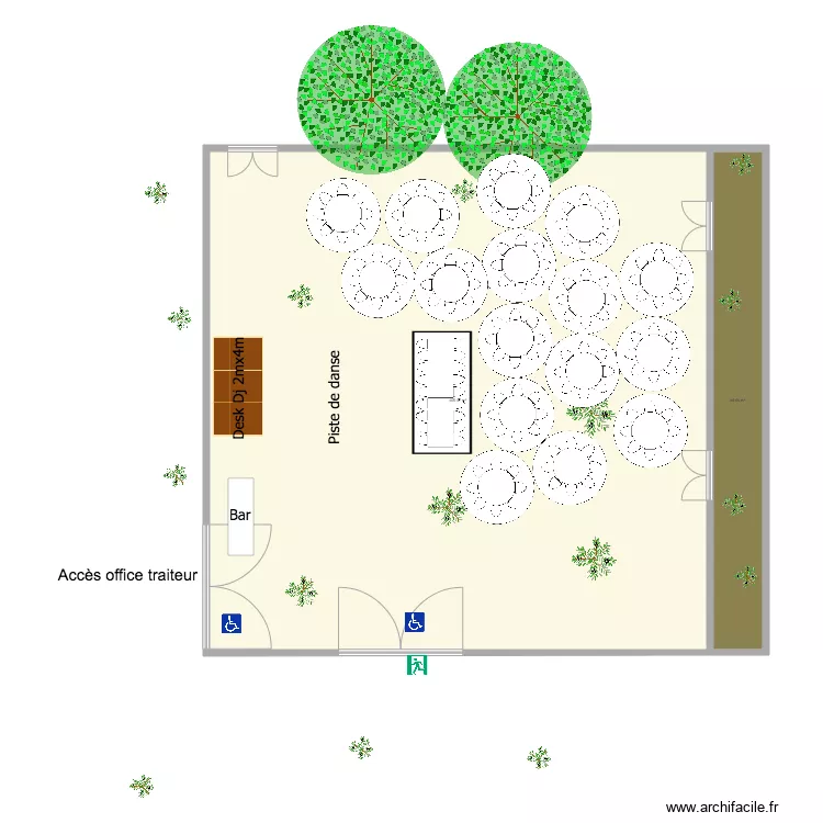 Pavillon des Oliviers implantation Clarisse et Florent . Plan de 
