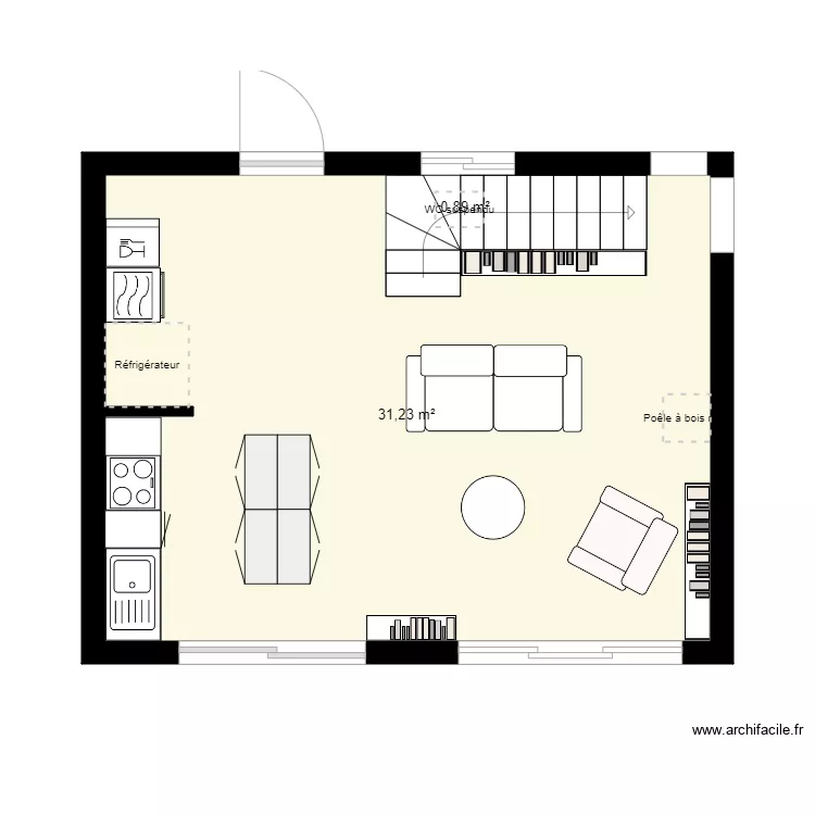 MAISON FAREINS BAS. Plan de 