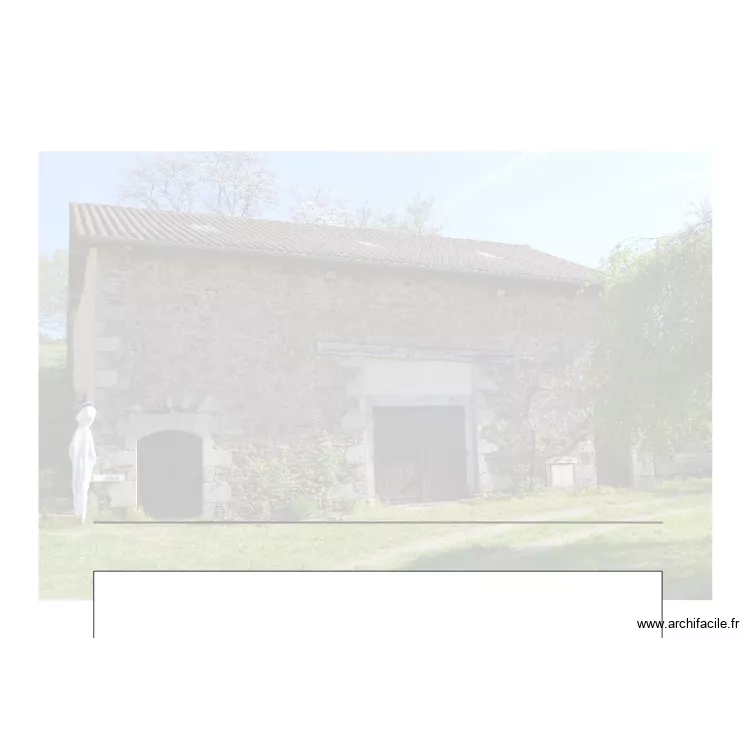 Facade grange. Plan de 