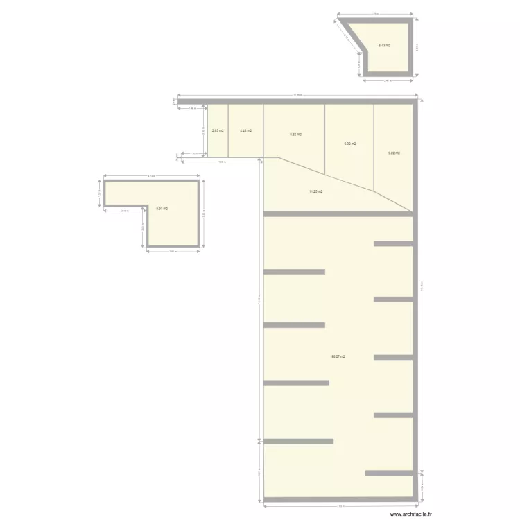 CAGE GAMBETTA. Plan de 